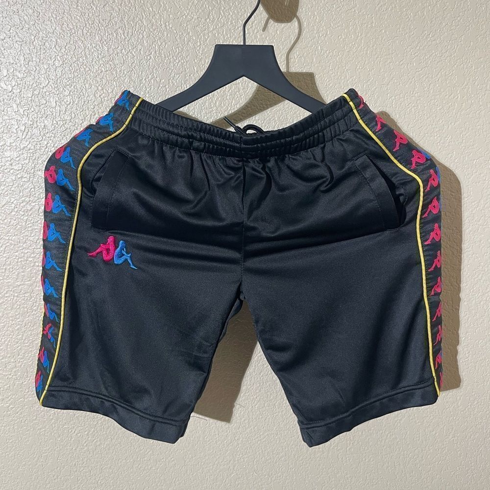Kappa Black Shorts with Red Logo